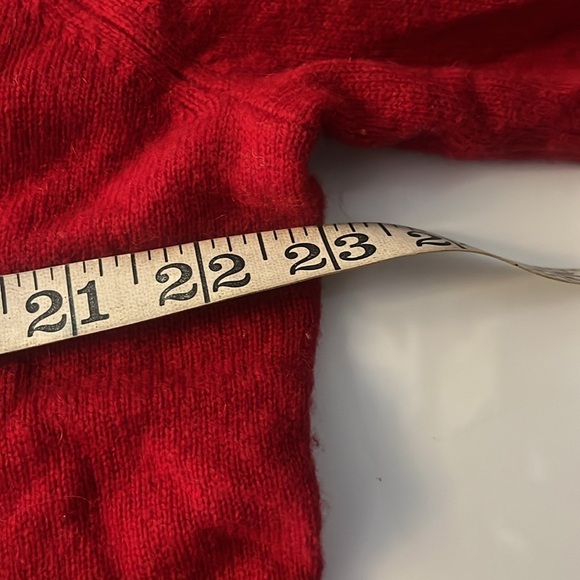 100% Cashmere V-neck Jaclyn Smith Sz XL Red Long Sleeve Sweater - Picture 7 of 8